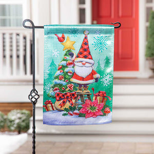 Christmas Gnome Lustre Garden Flag