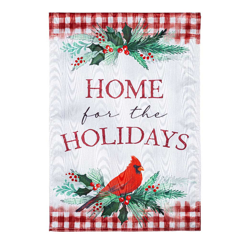 Holiday Cardinal Moire Garden Flag