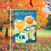 Sunflowers & Birdies Suede Garden Flag