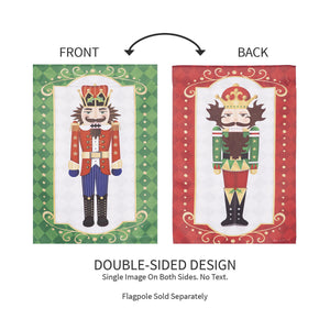 Nutcracker Reversible Suede Garden Flag