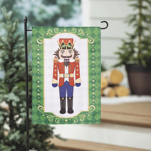 Nutcracker Reversible Suede Garden Flag