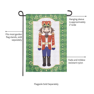 Nutcracker Reversible Suede Garden Flag