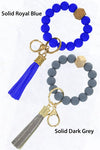 Silicone Beaded KeyRing with Tassel