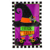 Trick or Treat Witch Applique House Flag