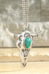Western Buffalo Pendant Necklace