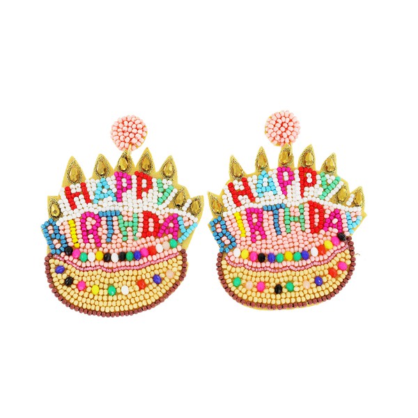 Birthday Cake Earrings - Multi