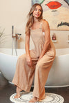 Choose Happy Oatmeal Jumpsuit