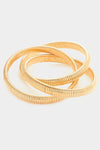 Kaliope Triple Layered Metal Bangle Bracelet