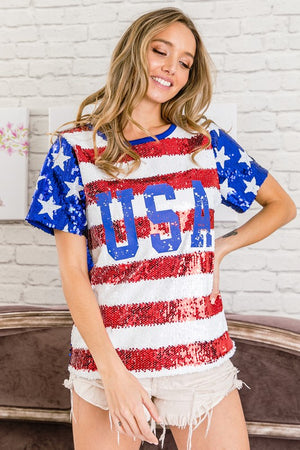 Party In The USA Sequin Top