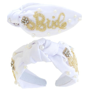 Bride Embellished Knotted Headband