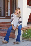 All Abloom Flower Print Knit Pullover