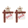 Sold Realtor Sign Post Earrings