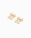 Organic Pearl Pave Bow Earrings