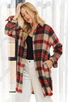 Winter Dreams Ivory & Red Flannel Shacket