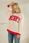 Merry Cream Cloudy Knit Pullover Top