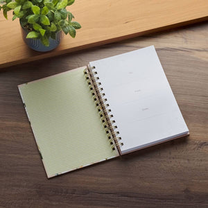 Good Work in You Phil. 1:6 Beige Floral Wirebound Journal