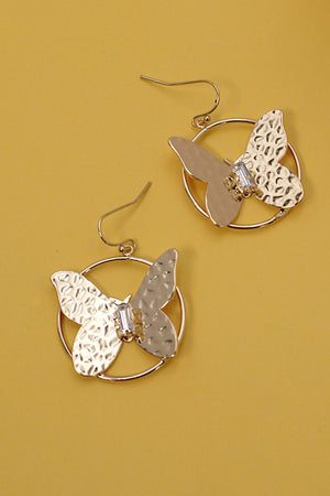 Butterfly with Rhinestone Earrings