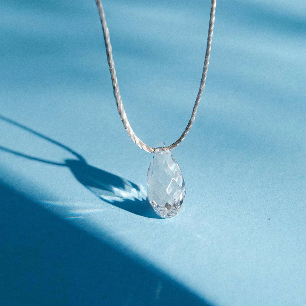 &Livy Silver Shade On Silver Hyevibe Crystal Slider Necklace