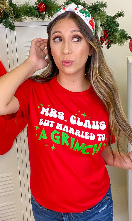 Married To A Grinch Christmas Tee