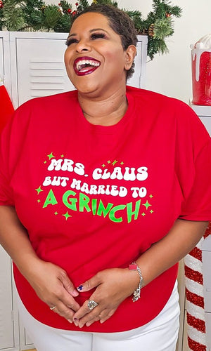 Married To A Grinch Christmas Tee