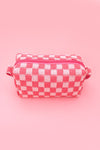 Checkered Makeup Bag