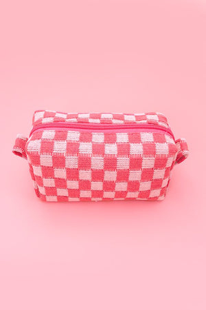 Checkered Makeup Bag