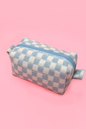 Checkered Makeup Bag