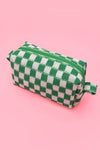 Checkered Makeup Bag