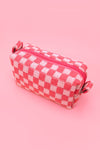 Checkered Makeup Bag