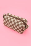 Checkered Makeup Bag