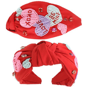 XOXO Conversation Hearts Valentine's Day Knotted Headband