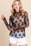 Seeing Clearly Black All Over Sheer Lace Top