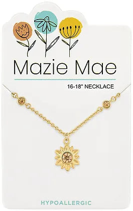 Gold Sunflower Mazie Mae Necklace
