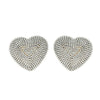 Crystal Pave Heart Earrings