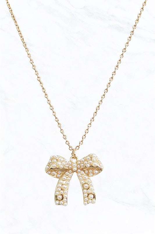 Pearl Ribbon Necklace