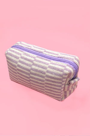 Checkered Makeup Bag