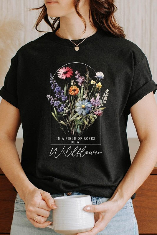 In A Field Of Roses Floral Meadow Tee