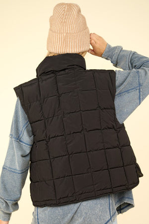 Cozy Days Black Puffer Vest