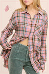 Perfectly Plaid Choco Raspberry Plaid Shirt