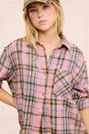 Perfectly Plaid Choco Raspberry Plaid Shirt