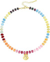 Charmed In Color Beaded Initial Necklace