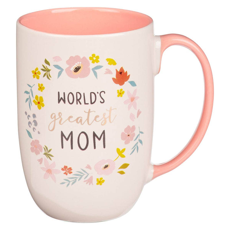 World's Greatest Mom Floral Mug