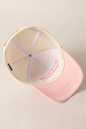 Put It On My Husband's Tab Pink Embroidered Trucker Hat