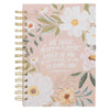 Good Work in You Phil. 1:6 Beige Floral Wirebound Journal