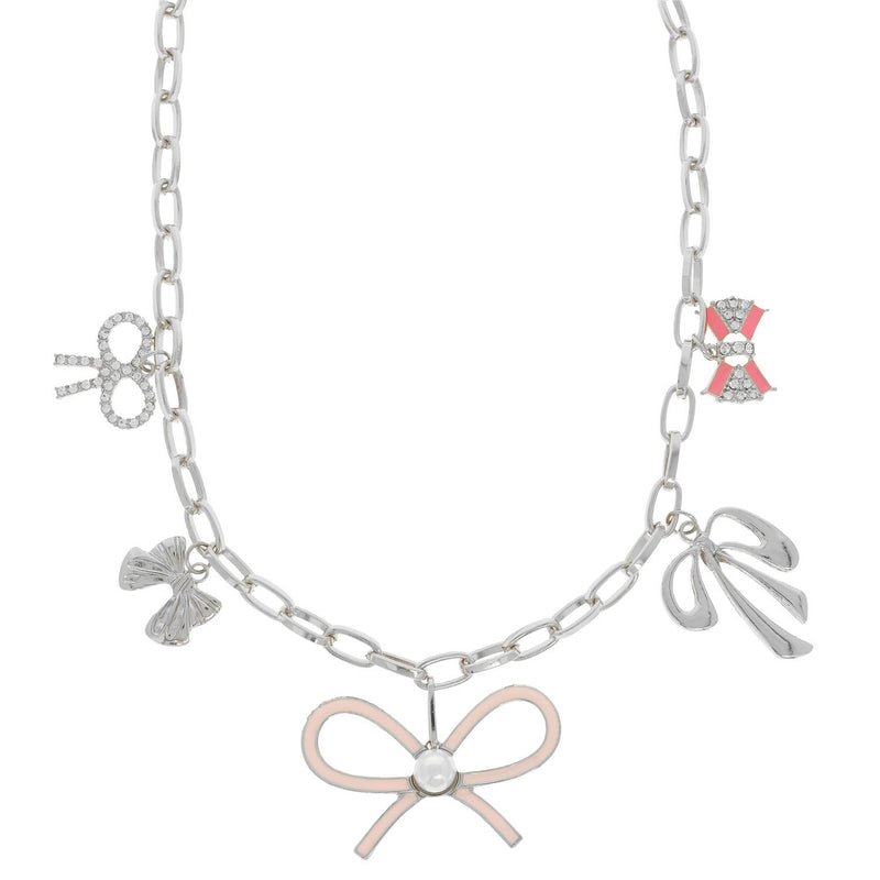 Selena Bow Multi-Charm Necklace