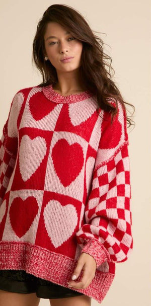 Love Conquers All Love Heart Sweater