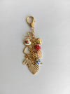Strawberry Fields Porcelain Heart Bag Charm