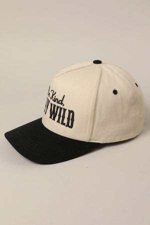Be Kind Stay Wild Black Embroidered Trucker Hat