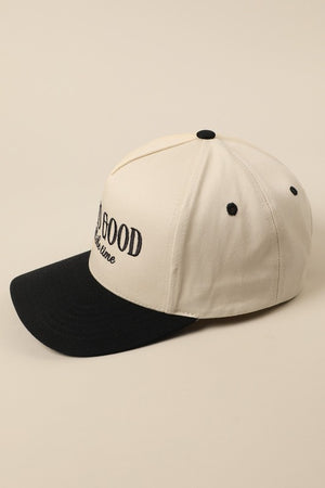 God Is Good Black Embroidered Trucker Hat