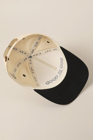 God Is Good Brown Embroidered Trucker Hat